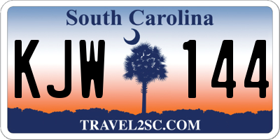SC license plate KJW144