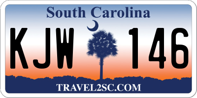 SC license plate KJW146