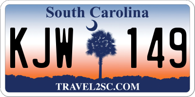 SC license plate KJW149