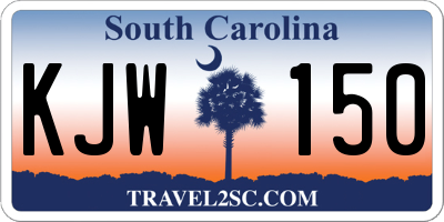 SC license plate KJW150