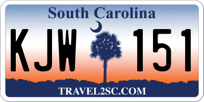 SC license plate KJW151