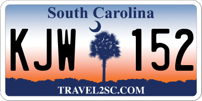 SC license plate KJW152