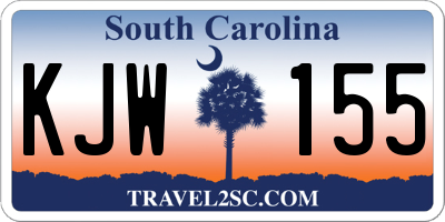 SC license plate KJW155
