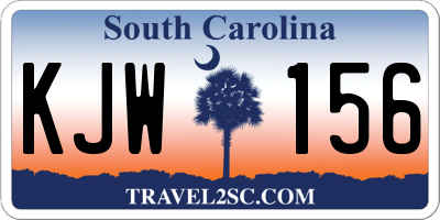 SC license plate KJW156