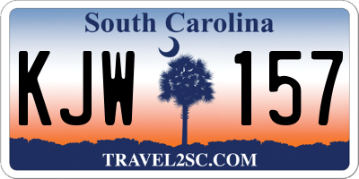 SC license plate KJW157