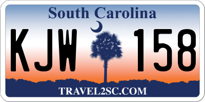 SC license plate KJW158