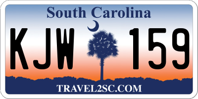 SC license plate KJW159