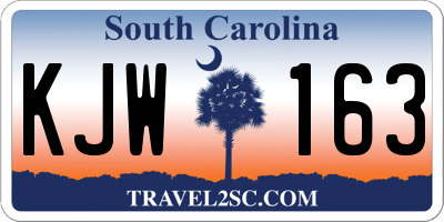 SC license plate KJW163