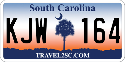 SC license plate KJW164