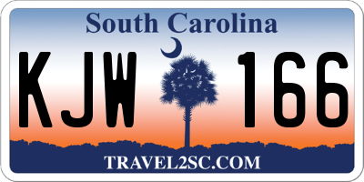 SC license plate KJW166