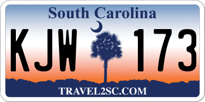 SC license plate KJW173