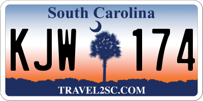 SC license plate KJW174