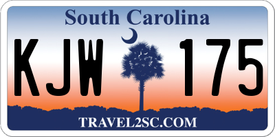 SC license plate KJW175