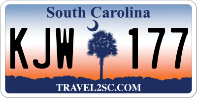 SC license plate KJW177