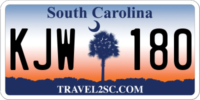 SC license plate KJW180