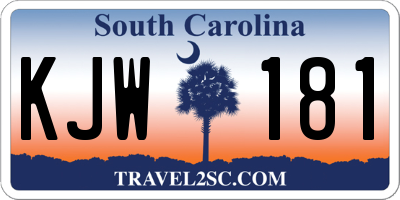 SC license plate KJW181