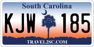 SC license plate KJW185