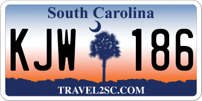 SC license plate KJW186