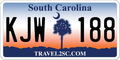 SC license plate KJW188