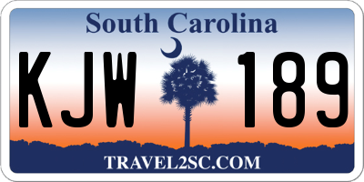 SC license plate KJW189