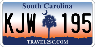 SC license plate KJW195