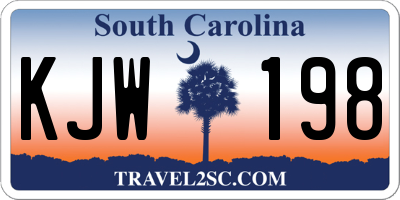 SC license plate KJW198