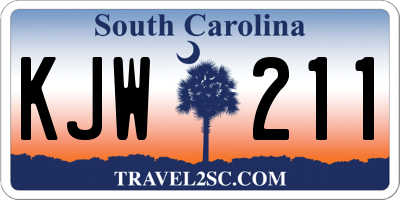 SC license plate KJW211