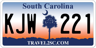 SC license plate KJW221