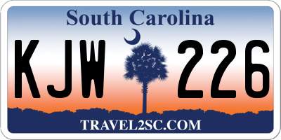 SC license plate KJW226