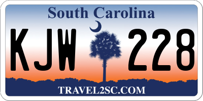 SC license plate KJW228