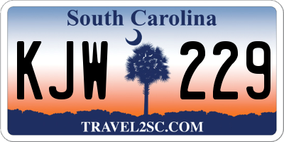 SC license plate KJW229