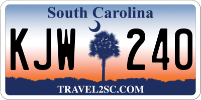 SC license plate KJW240