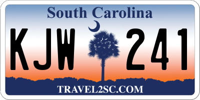 SC license plate KJW241