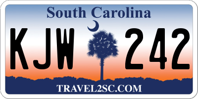 SC license plate KJW242