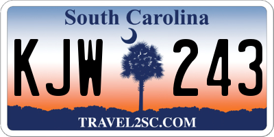 SC license plate KJW243