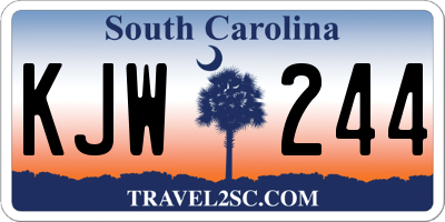 SC license plate KJW244
