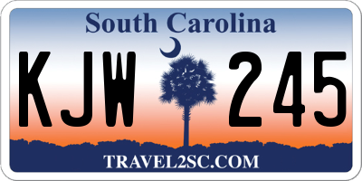 SC license plate KJW245