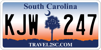 SC license plate KJW247