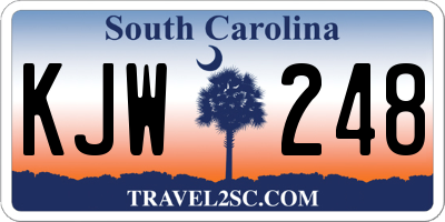 SC license plate KJW248