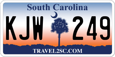 SC license plate KJW249