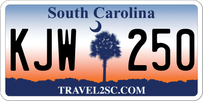 SC license plate KJW250