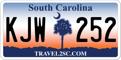 SC license plate KJW252
