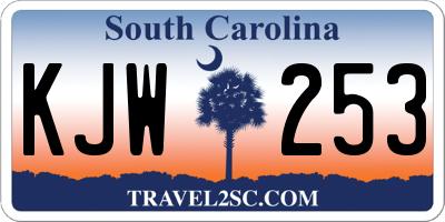 SC license plate KJW253