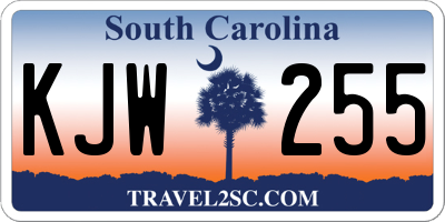 SC license plate KJW255