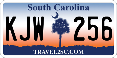 SC license plate KJW256