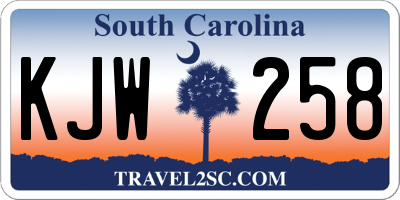 SC license plate KJW258