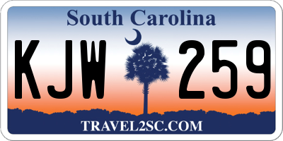SC license plate KJW259