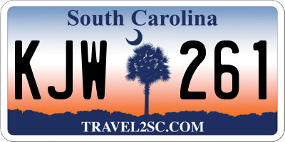 SC license plate KJW261