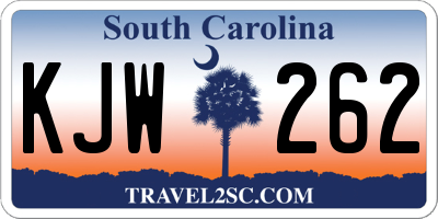 SC license plate KJW262