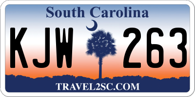 SC license plate KJW263